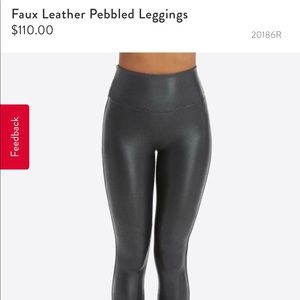 SPANX faux leather pebbled leggings